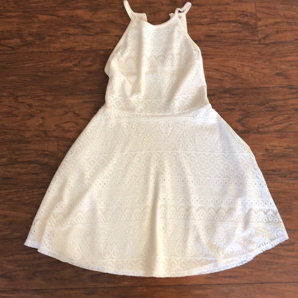 Cream Fully Lined Skater Dress